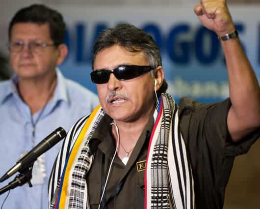 El negociador de las Farc Jesús Santrich. Foto: AFP.