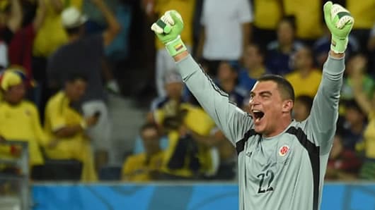 Faryd Mondragón, arquero colombiano. Foto: AFP