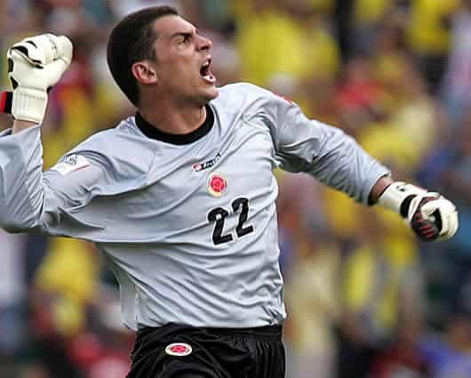 Farid Mondragón, arquero suplente de la Selección Colombia. Foto: AFP