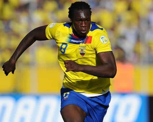 Felipe Caicedo, jugador ecuatoriano. Foto:AFP