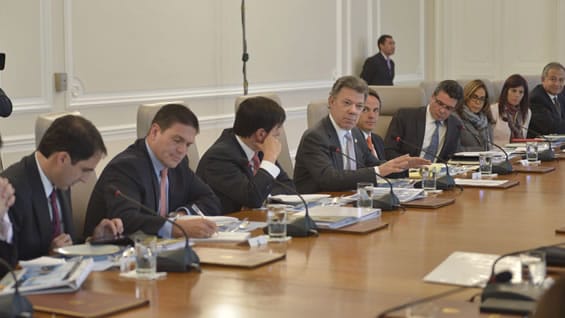 El Presidente Juan Manuel Santos encabezó la primera sesión del Consejo de Ministros del 2015. Foto: Oficial