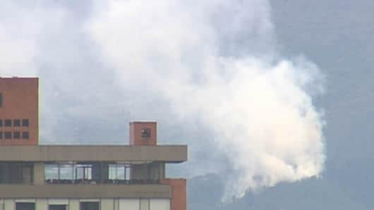 Las autoridades investigan las causas del incendio forestal. Foto. NoticiasRCN.com