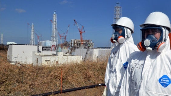 Afueras de la planta de Fukushima. Foto: AFP