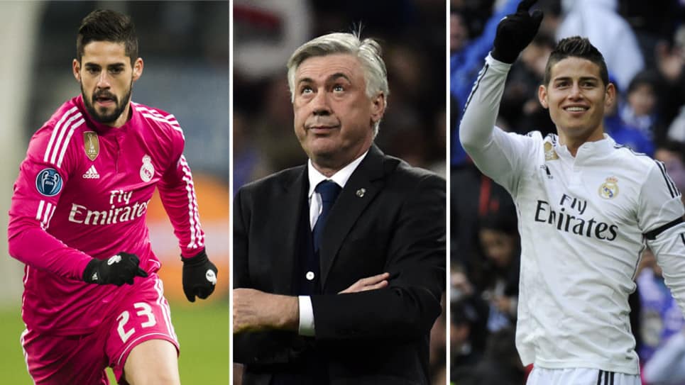 Ancelotti elogió a los dos futbolistas. Foto AFP