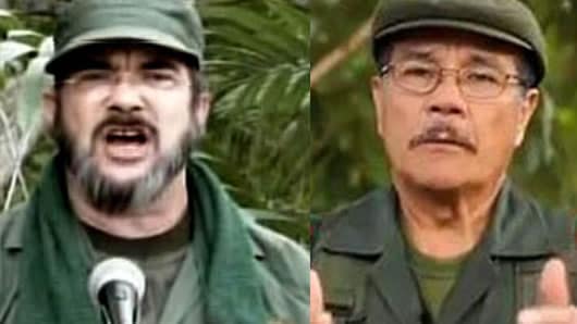 'Timochenko' y 'Gabino'. Foto: AFP.