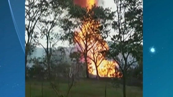 La explosión fue registrada en un gasoducto de Barranca de Upia. Foto: NoticiasRCN.