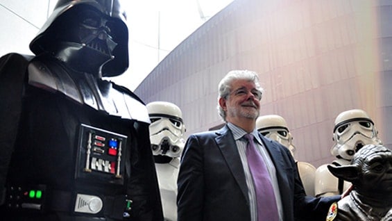 George Lucas, creador de las sagas fílmicas de Star Wars. Foto: AFP.
