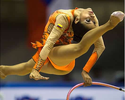 La Gimnasia Rítmica se presenta en el Coliseo El Pueblo de Cali. Foto: Oficial