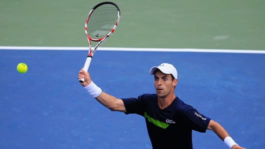 El tenista colombiano Santiago Giraldo. Foto: AFP.