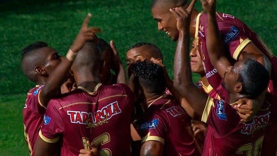 Jugadores de Deportes Tolima. Foto: DeportesRCN.com.