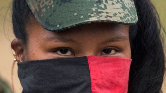 Guerrillera del ELN. Foto: Luis Robayo/AFP