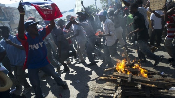 Haitianos protagonizaron marchas por segundo día consecutivo. Foto: AFP.