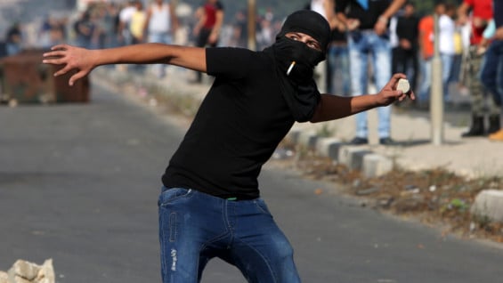 Manifestante palestino. Foto: AFP