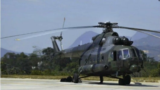 Foto: Internet / Helicóptero siniestrado