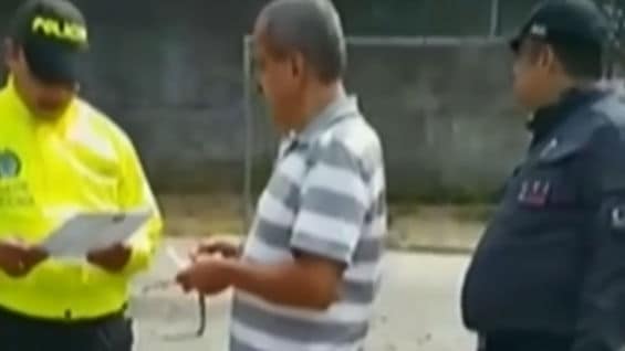 Jorge Eliecer Devia al momento de ser capturado.