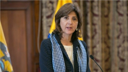 La canciller María Ángela Holguín. Foto: AFP.