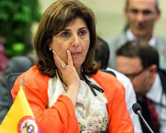La canciller María Ángela Holguín. Foto: AFP.