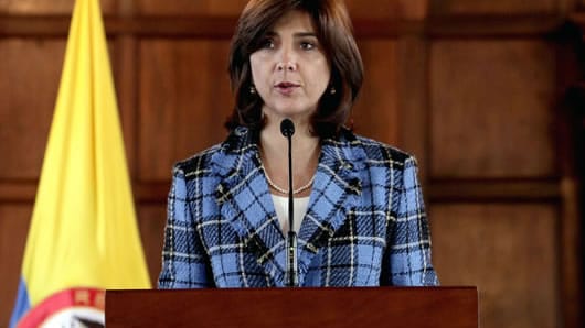 La canciller María Ángela Holguín. Foto: AFP.