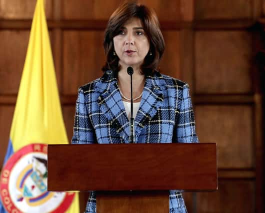La canciller María Ángela Holguín. Foto: AFP.