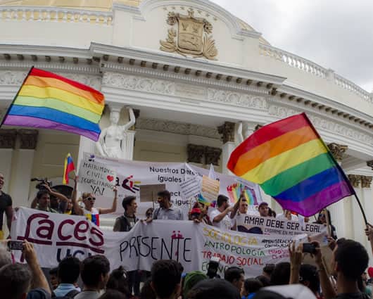 Activistas se reunieron en la sede de Parlamento venezolano para presentar el proyecto de ley. Foto: EFE.