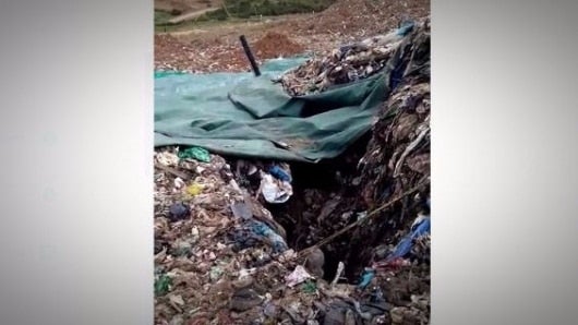 Esta es la nueva brecha con la que amaneció el relleno Doña Juana en la zona 7 del relleno. Foto: NoticiasRCN.com