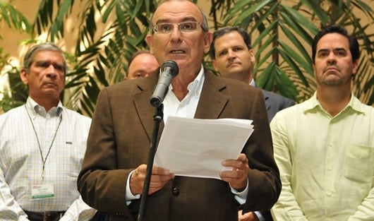 El jefe del equipo negociador del Gobierno, Humberto de la Calle. Foto: Oficial