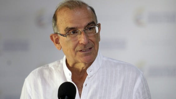 Humberto de la Calle, jefe del equipo negociador del Gobierno. Foto: AFP.