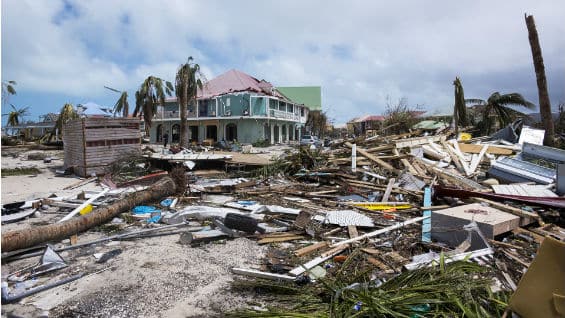 Huracán Irma causó estragos en Haití. Foto: Lionel Chamoiseau / AFP