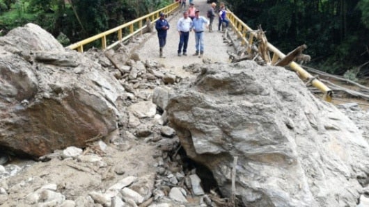 Los estragos provocados por la creciente.