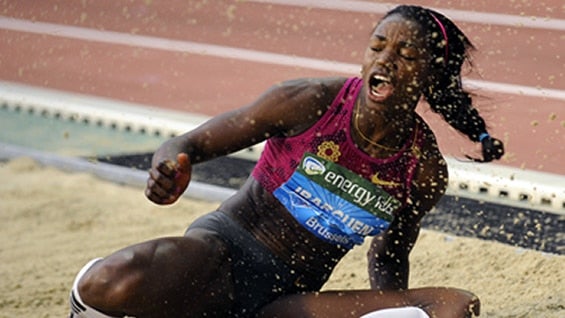 Caterine Ibargüen, atleta colombiana. Foto: AFP