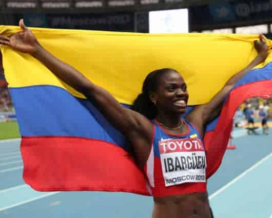 Caterine Ibargüen, atleta colombiana. Foto: AFP.