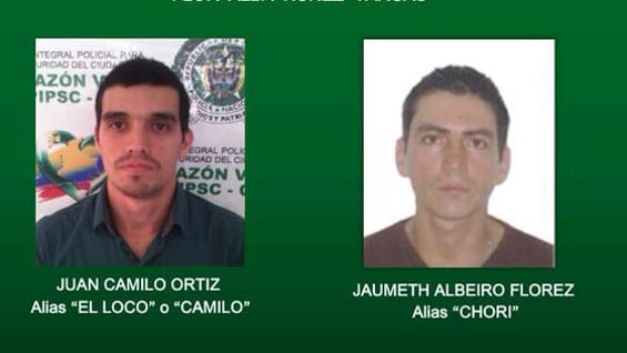 La Policía recordó que ofrece una recompensa de hasta 100 millones de pesos por información que conduzca a la captura de los señalados. Foto: oficial.