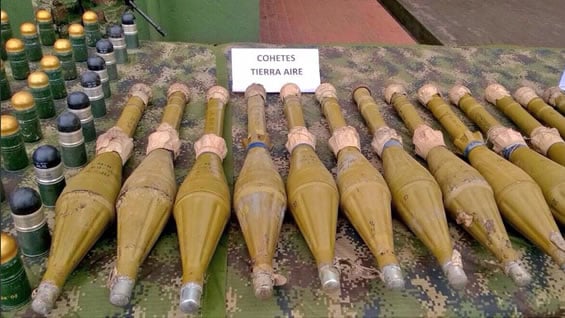 Lanzacohetes antitanque RPG 7V de fabricación rusa. Foto: Ejército de Colombia
