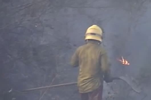 Los bomberos trabajaron arduamente para apagar las llamas.
