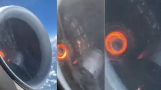 Turbina de un avión se incendió durante un vuelo
