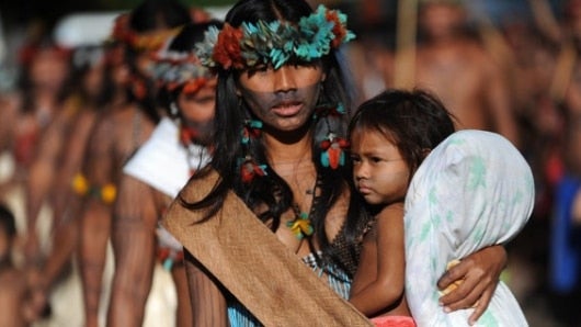 Indígenas de la tribu Sawre Muybu Munduruku en Brasil. AFP