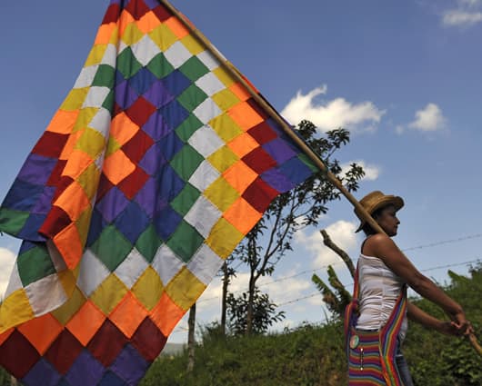Según la OCHA, hay necesidad urgente de agua, albergue, salud, alimentos y educación para los Nasa. Foto: AFP.