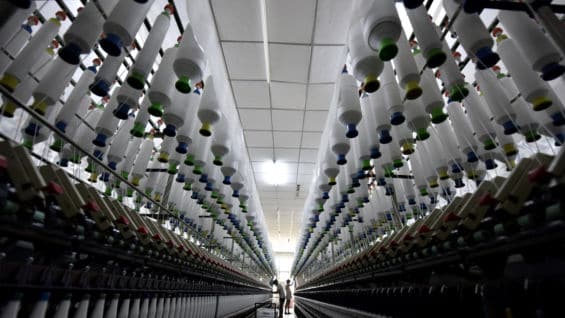 Industria textil. Foto: STR / AFP
