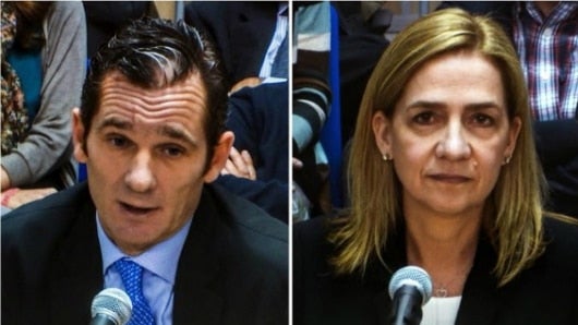 Infanta Cristina y su esposo Iñaki Urdangarin, durante el juicio del caso Nóos. Foto: EFE.