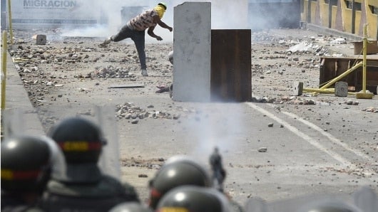 FOTO: Disturbios en la fronterad de Colombia con Venezuela