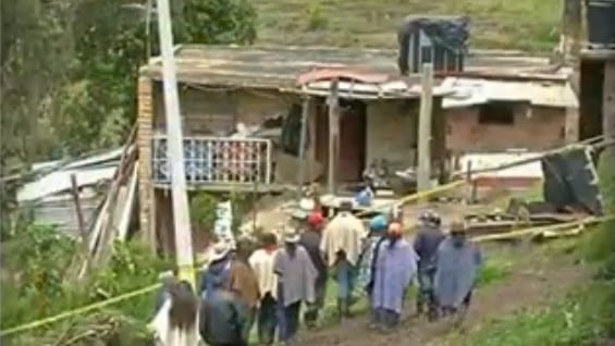La familia resultó intoxicada dentro de una vivienda en Cómbita, Boyacá. Foto: Noticias RCN.