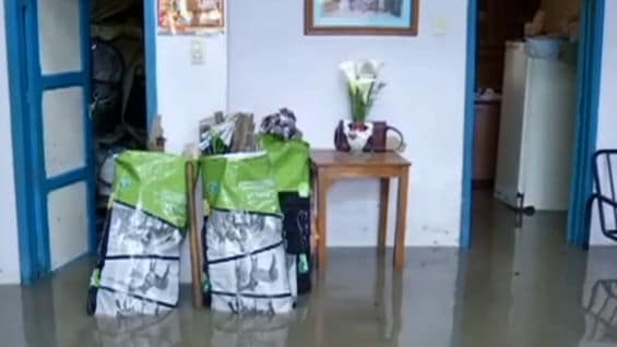 Casa inundada en Bogotá.