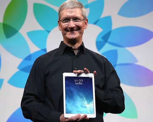 Timo Cook, Consejero Delegado de Apple Inc. presenta el nuevo iPad Air. Foto: AFP