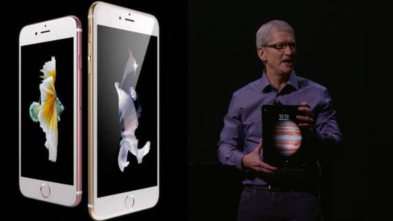 Tim Cook, CEO de Apple, con el nuevo iPad.
