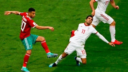 Marruecos vs. Irán. Foto: AFP