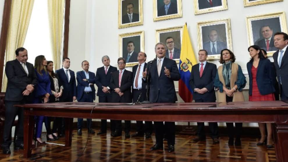 El presidente Iván Duque al presentar el PND.