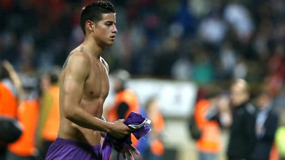 El jugador colombiano James Rodríguez. Foto Agencia EFE