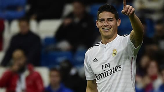 El diez colombiano fue presentado como nuevo jugador del Real Madrid el 22 de julio. AFP