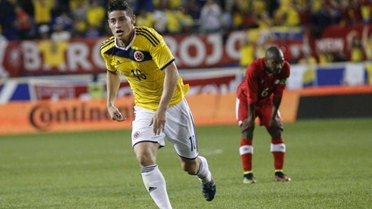 James Rodríguez celebra el gol de la victoria. Foto: EFE
