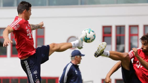 James entrenando. Foto: Bayern Múnich